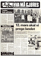 Hva må gjøres nr. 2, 1980