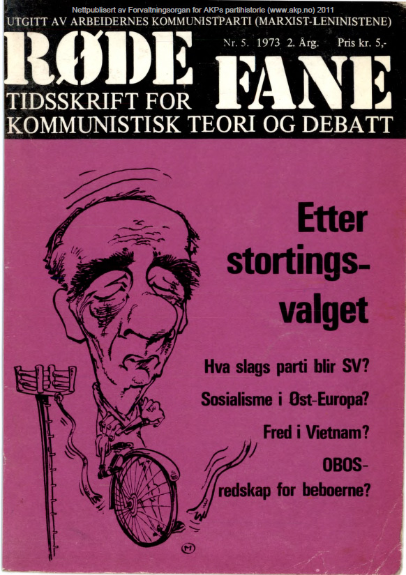 Forside Røde Fane nr 5, 1973
