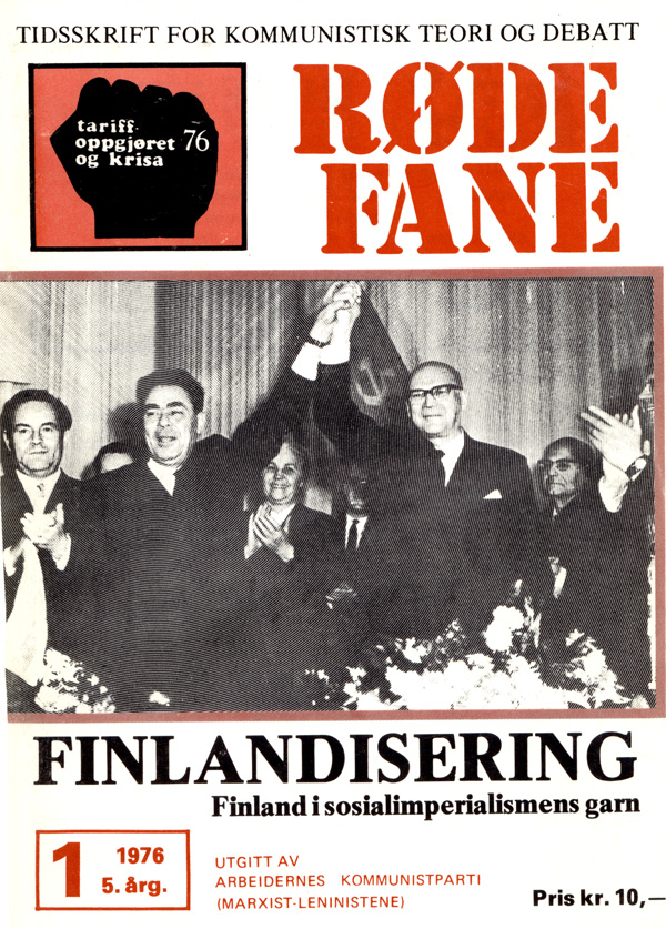 Forside Røde Fane nr 1, 1976